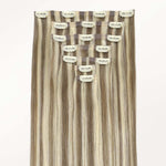Golden Blonde Highlights (8/22) Seamless Clip-Ins (130g-150g) – 100% Remy Human Hair by GOO GOO Hair.