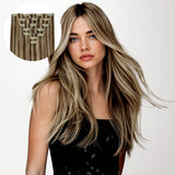 GOLDEN BLONDE HIGHLIGHTS (8/22) NAHTLOSE CLIP-INS