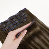 Extensiones de cabello con clip sin costuras