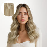 Light Blonde Highlights (16/22A) Seamless Clip-Ins (130g-160g)