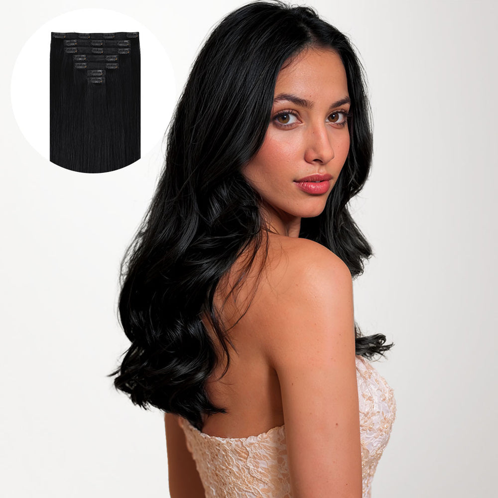 JET BLACK (1) NAHTLOSE CLIP-INS