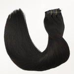 Natural Black (1B) Seamless Clip-Ins (130g-160g) – 100% Remy Human Hair by GOO GOO Hair.