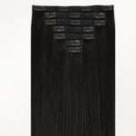 Natural Black (1B) Seamless Clip-Ins (130g-160g) – 100% Remy Human Hair by GOO GOO Hair.