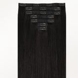 Natural Black (1B) Seamless Clip-Ins (130g-160g) – 100% Remy Human Hair by GOO GOO Hair.