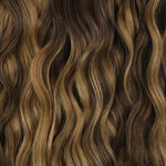 Caramel Blonde Balayage (4/27/4) Elf Curly Clip-in Hair Extensions (120-150g)_100% Remy Human Hair.