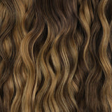Caramel Blonde Balayage (4/27/4) Elf Curly Clip-in Hair Extensions (120-150g)_100% Remy Human Hair.