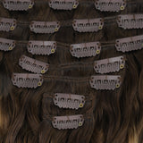 Caramel Blonde Balayage (4/27/4) Elf Curly Clip-in Hair Extensions (120-150g)_100% Remy Human Hair.