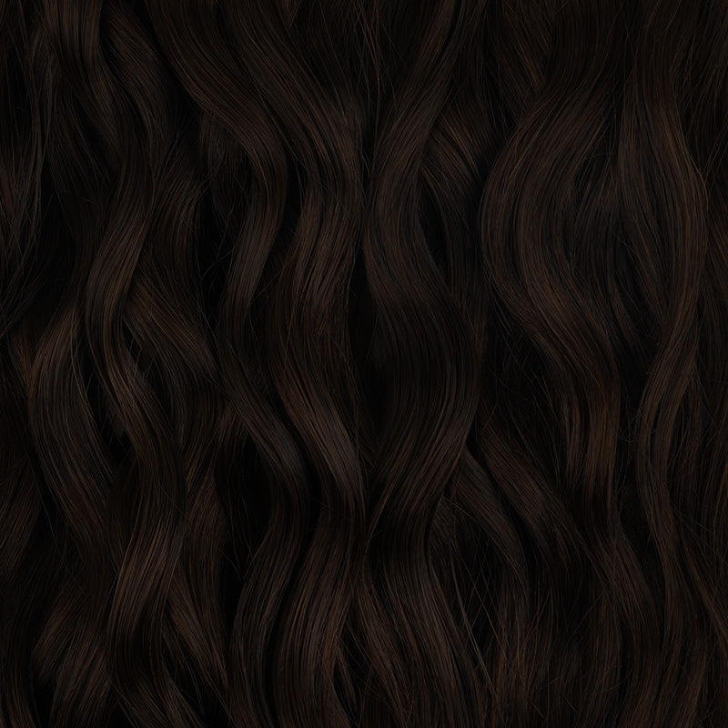 Dark Brown (2) Elf Curly Clip-in Hair Extensions (120-150g)_100% Remy Human Hair.