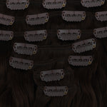 Dark Brown (2) Elf Curly Clip-in Hair Extensions (120-150g)_100% Remy Human Hair.