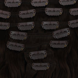 Dark Brown (2) Elf Curly Clip-in Hair Extensions (120-150g)_100% Remy Human Hair.