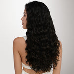 Natural Black (1B) Elf Curly Clip-in Hair Extensions (120-150g)_100% Remy Human Hair.