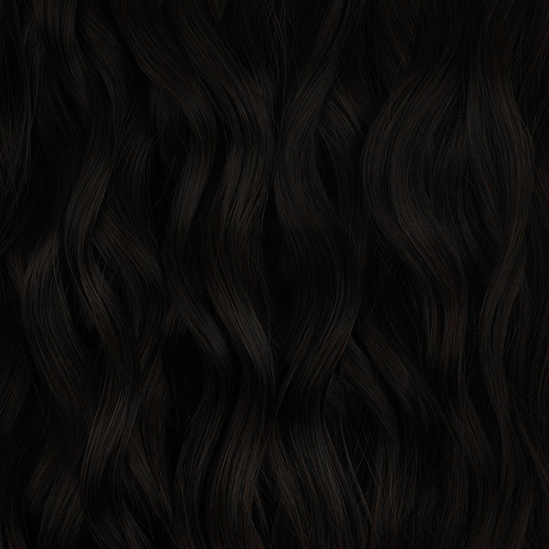 Natural Black (1B) Elf Curly Clip-in Hair Extensions (120-150g)_100% Remy Human Hair.