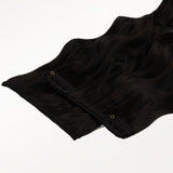 Natural Black (1B) Elf Curly Clip-in Hair Extensions (120-150g)_100% Remy Human Hair.