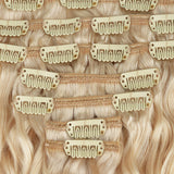 Platinum Blonde (22H) Elf Curly Clip-in Hair Extensions (120-150g)_100% Remy Human Hair.