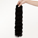 Jet Black (1) Elf Curly Clip-in Hair Extensions (120-150g)_100% Remy Human Hair.