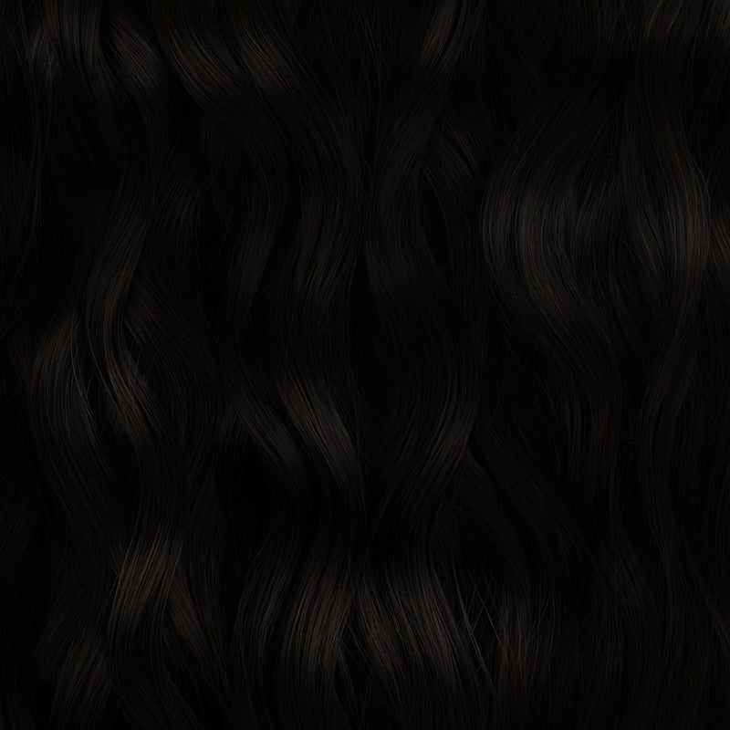 Jet Black (1) Elf Curly Clip-in Hair Extensions (120-150g)_100% Remy Human Hair.