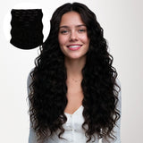 Jet Black (1) Elf Curly Clip-in Hair Extensions (120-150g)_100% Remy Human Hair.