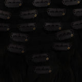 Jet Black (1) Elf Curly Clip-in Hair Extensions (120-150g)_100% Remy Human Hair.