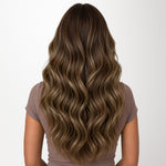  Caramel Blonde Balayage (4/27/4) Feather Weft Hair Extension (50g-60g)_100% Remy Human Hair extensions and accessories.