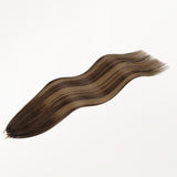  Caramel Blonde Balayage (4/27/4) Feather Weft Hair Extension (50g-60g)_100% Remy Human Hair extensions and accessories.