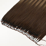  Caramel Blonde Balayage (4/27/4) Feather Weft Hair Extension (50g-60g)_100% Remy Human Hair extensions and accessories.
