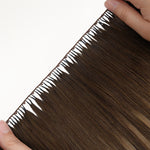  Caramel Blonde Balayage (4/27/4) Feather Weft Hair Extension (50g-60g)_100% Remy Human Hair extensions and accessories.
