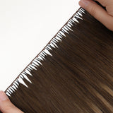  Caramel Blonde Balayage (4/27/4) Feather Weft Hair Extension (50g-60g)_100% Remy Human Hair extensions and accessories.