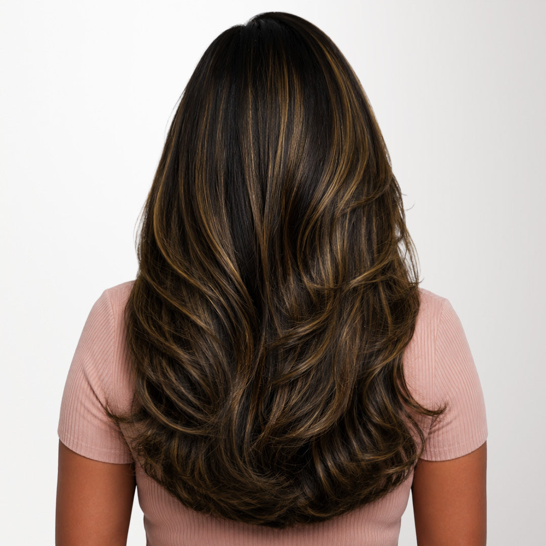  Ash Blonde Highlights (17A/60A) Feather Weft Hair Extension (50g-60g)_100% Remy Human Hair extensions and accessories.