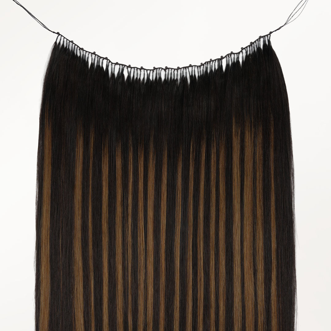  Ash Blonde Highlights (17A/60A) Feather Weft Hair Extension (50g-60g)_100% Remy Human Hair extensions and accessories.