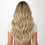  Natural Blonde Balayage (18ET90A) Feather Weft Hair Extension (50g-60g)_100% Remy Human Hair extensions and accessories.