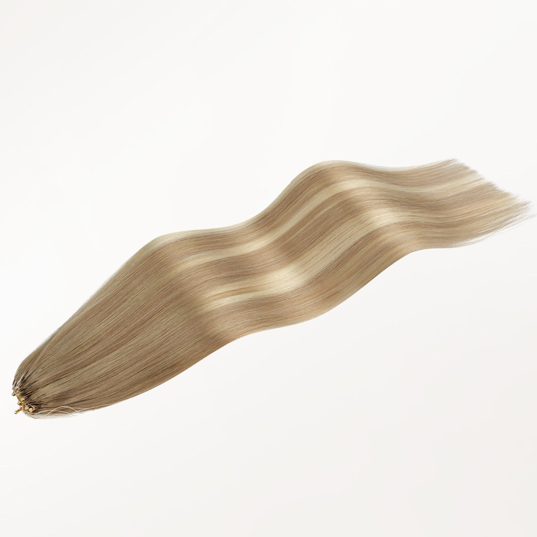  Natural Blonde Balayage (18ET90A) Feather Weft Hair Extension (50g-60g)_100% Remy Human Hair extensions and accessories.