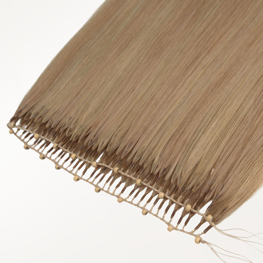  Natural Blonde Balayage (18ET90A) Feather Weft Hair Extension (50g-60g)_100% Remy Human Hair extensions and accessories.