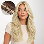  Platinum Blonde (60A) Feather Weft Hair Extension (50g-120g)_100% Remy Human Hair extensions and accessories.