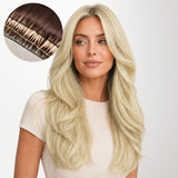  Platinum Blonde (60A) Feather Weft Hair Extension (50g-120g)_100% Remy Human Hair extensions and accessories.