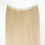  Platinum Blonde (60A) Feather Weft Hair Extension (50g-120g)_100% Remy Human Hair extensions and accessories.
