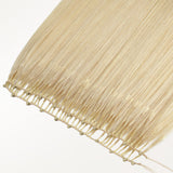  Platinum Blonde (60A) Feather Weft Hair Extension (50g-120g)_100% Remy Human Hair extensions and accessories.