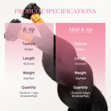 Bleach Blonde Balayage (3/8/613) Flat Tip Hair Extensions 50-120g