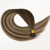 Bleach Blonde Balayage (3/8/613) Flat Tip Hair Extensions 50-120g