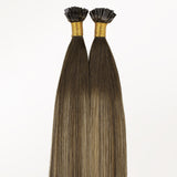 Caramel Blonde Balayage (4/27/4) Flat Tip Hair Extensions 60g_100% Remy Human Hair.