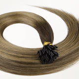 Caramel Blonde Balayage (4/27/4) Flat Tip Hair Extensions 60g_100% Remy Human Hair.