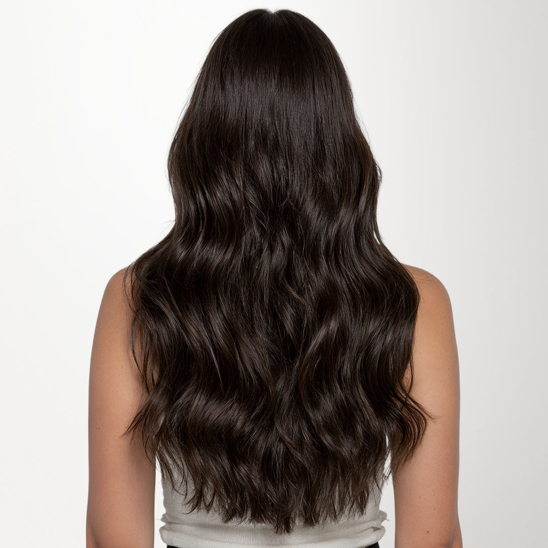 Dark Brown (2) Flat Tip Hair Extensions 60g_100% Remy Human Hair.