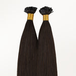 Dark Brown (2) Flat Tip Hair Extensions 60g_100% Remy Human Hair.