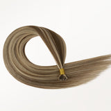 Golden Blonde Highlights (8B/60B) Flat Tip Hair Extensions 50-60g