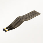 Honey Blonde Balayage (4/26/4) Flat Tip Hair Extensions 60g_100% Remy Human Hair.