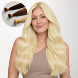 Platinum Blonde (60A) Flat Tip Hair Extensions 50-60g