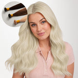 Pure Platinum Blonde (1000) Flat Tip Hair Extensions 50-60g