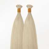 Pure Platinum Blonde (1000) Flat Tip Hair Extensions 50-60g