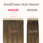  Caramel Blonde Balayage (4/27/4) Freedom Tape-Ins 50-100g-100% Remy Human Hair extensions and accessories.