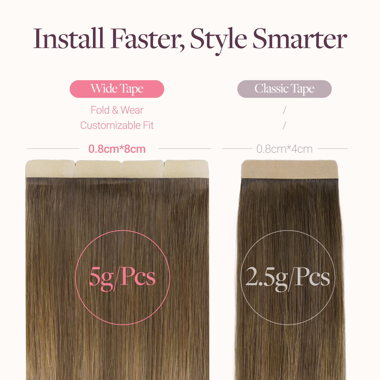  Caramel Blonde Balayage (4/27/4) Freedom Tape-Ins 50-100g-100% Remy Human Hair extensions and accessories.