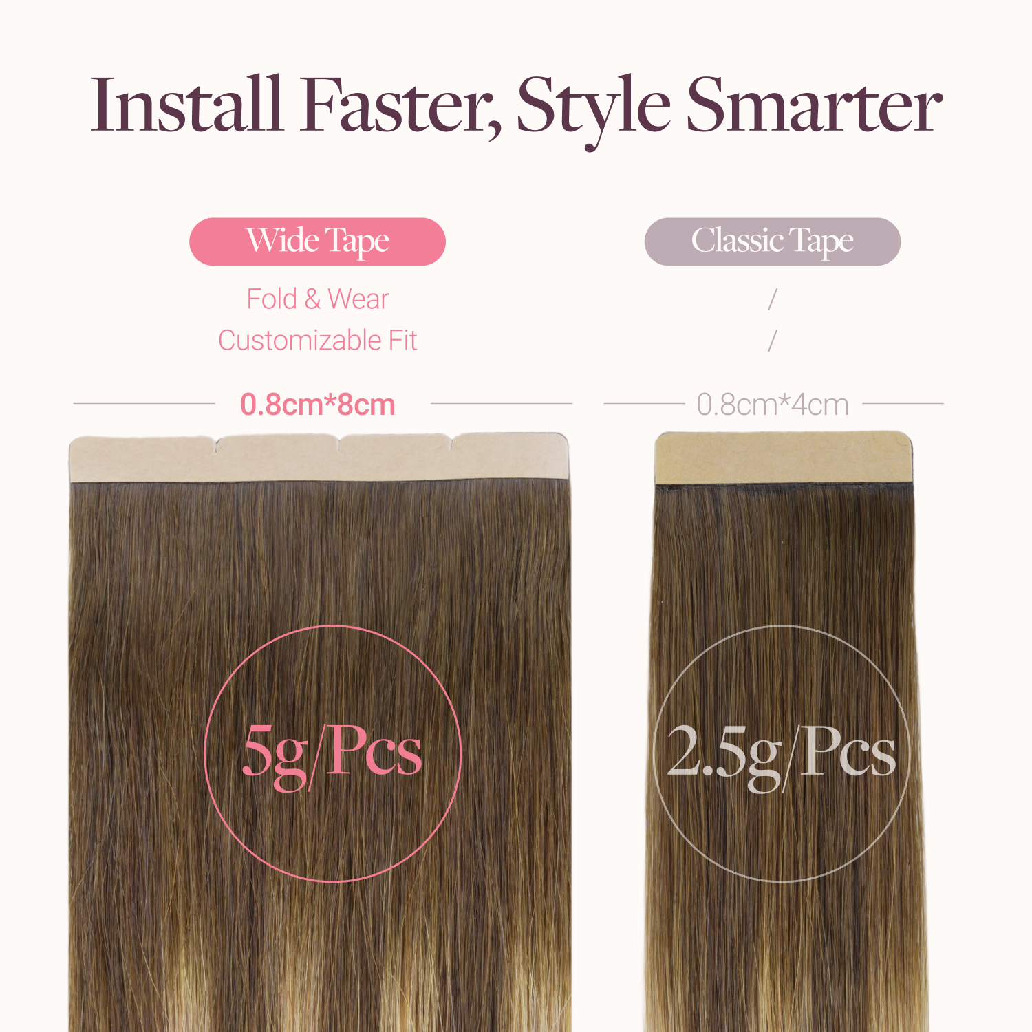 Natural Black (1B) Freedom Tape-Ins 50-100g-100% Remy Human Hair extensions and accessories.
